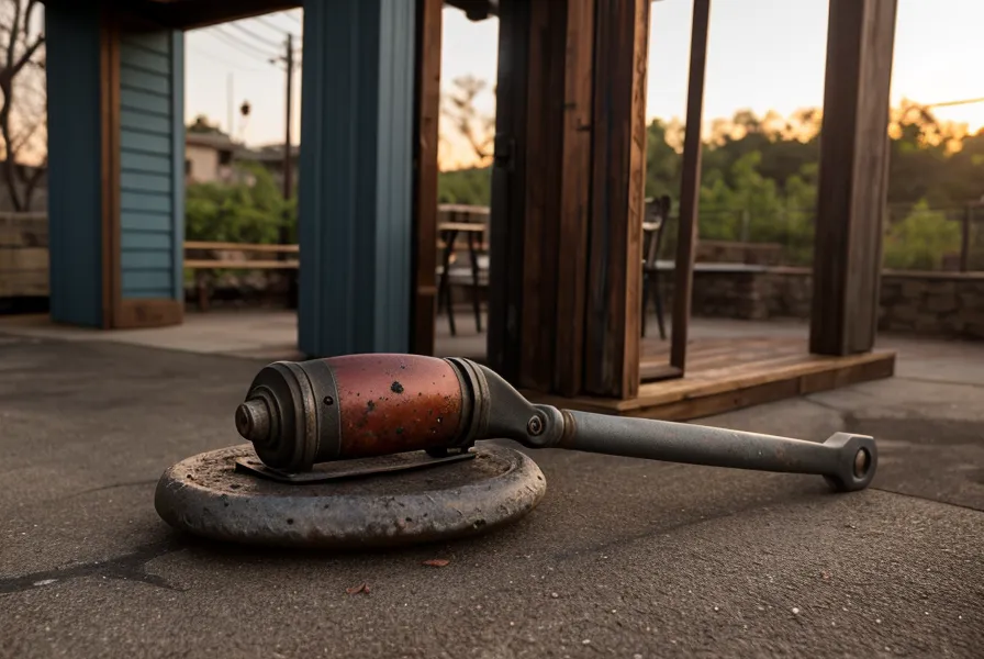 Manija de hierro para regular la altura de la parrilla y controlar el calor