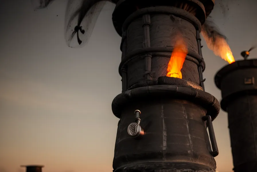 Chimenea de encendido con carbón de quebracho poniéndose blanco en un balcón