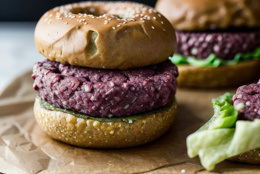 Formando un medallón de hamburguesa casera de 200 gramos